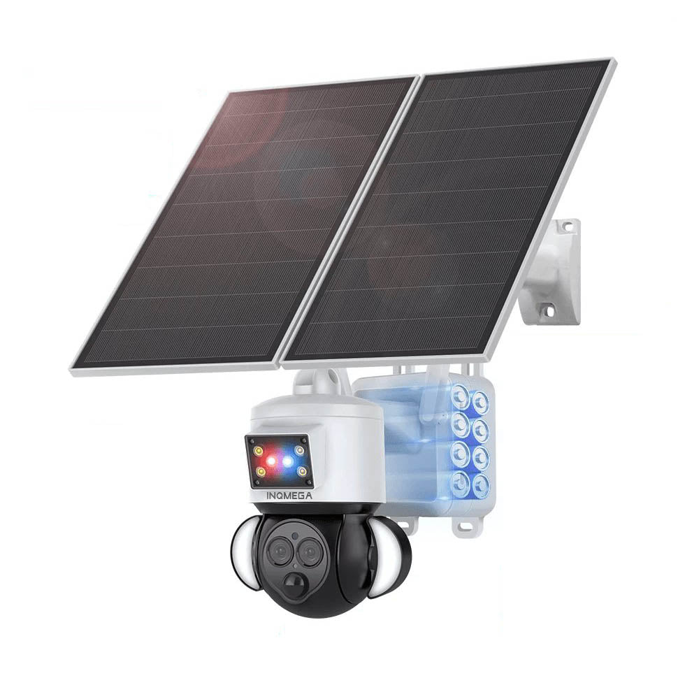 INQMEGA 6MP Dual Lens 4G Solar Powered Floodlight Camera