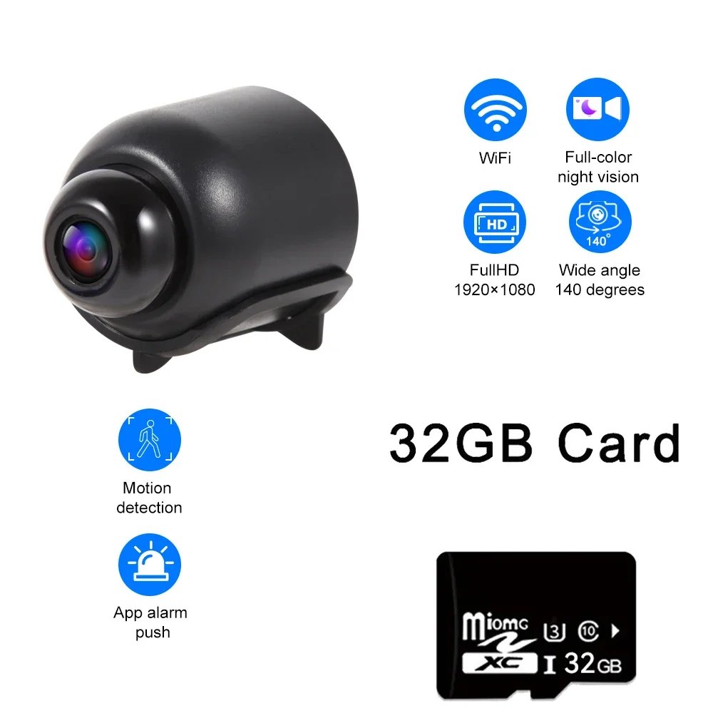 FHD 1080P Mini WiFi Camera Home Security Surveillance Camcorder