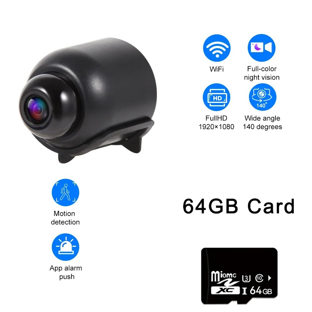 FHD 1080P Mini WiFi Camera Home Security Surveillance Camcorder