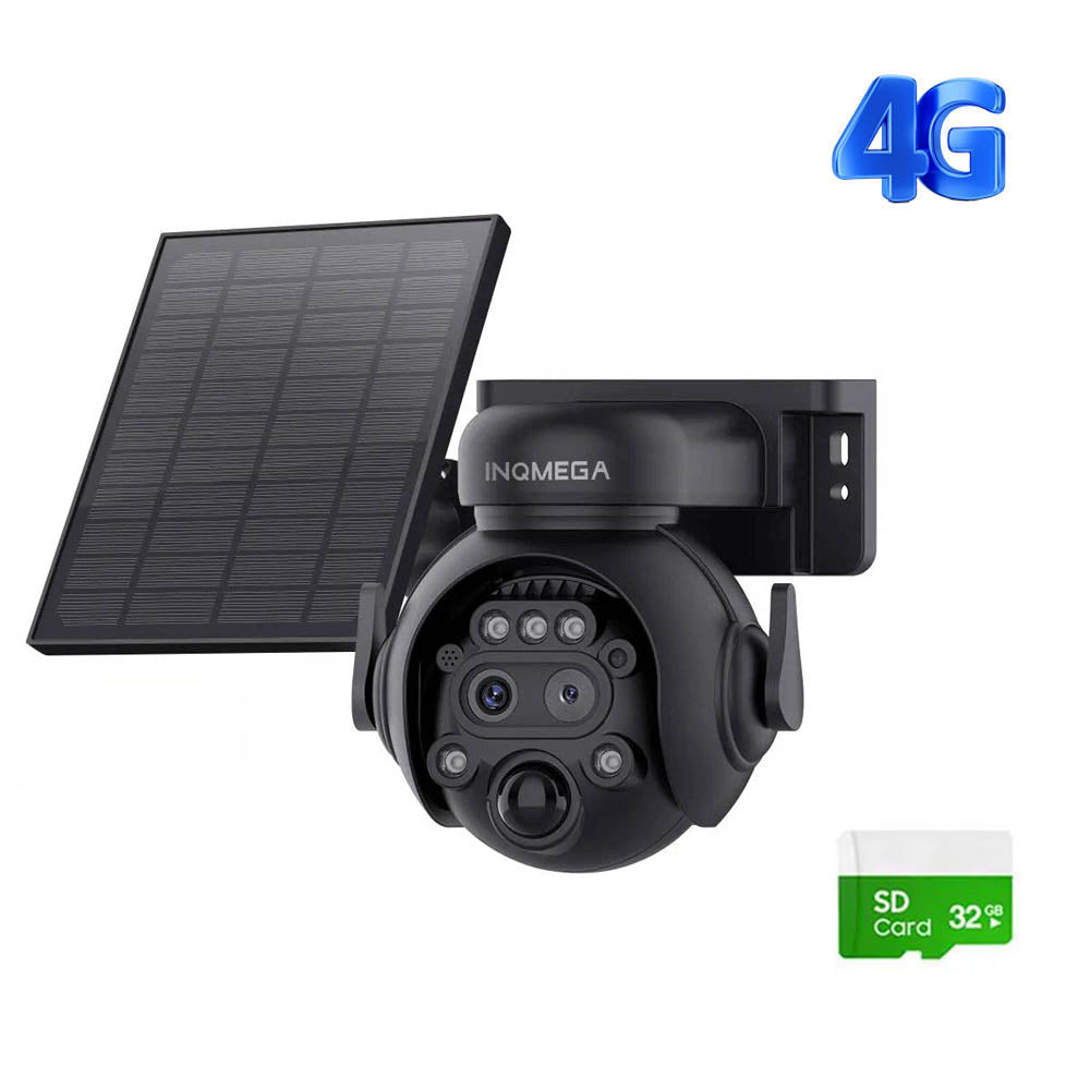 INQMEGA 8MP Dual Lens 4G/WiFi Solar Power CCTV Camera