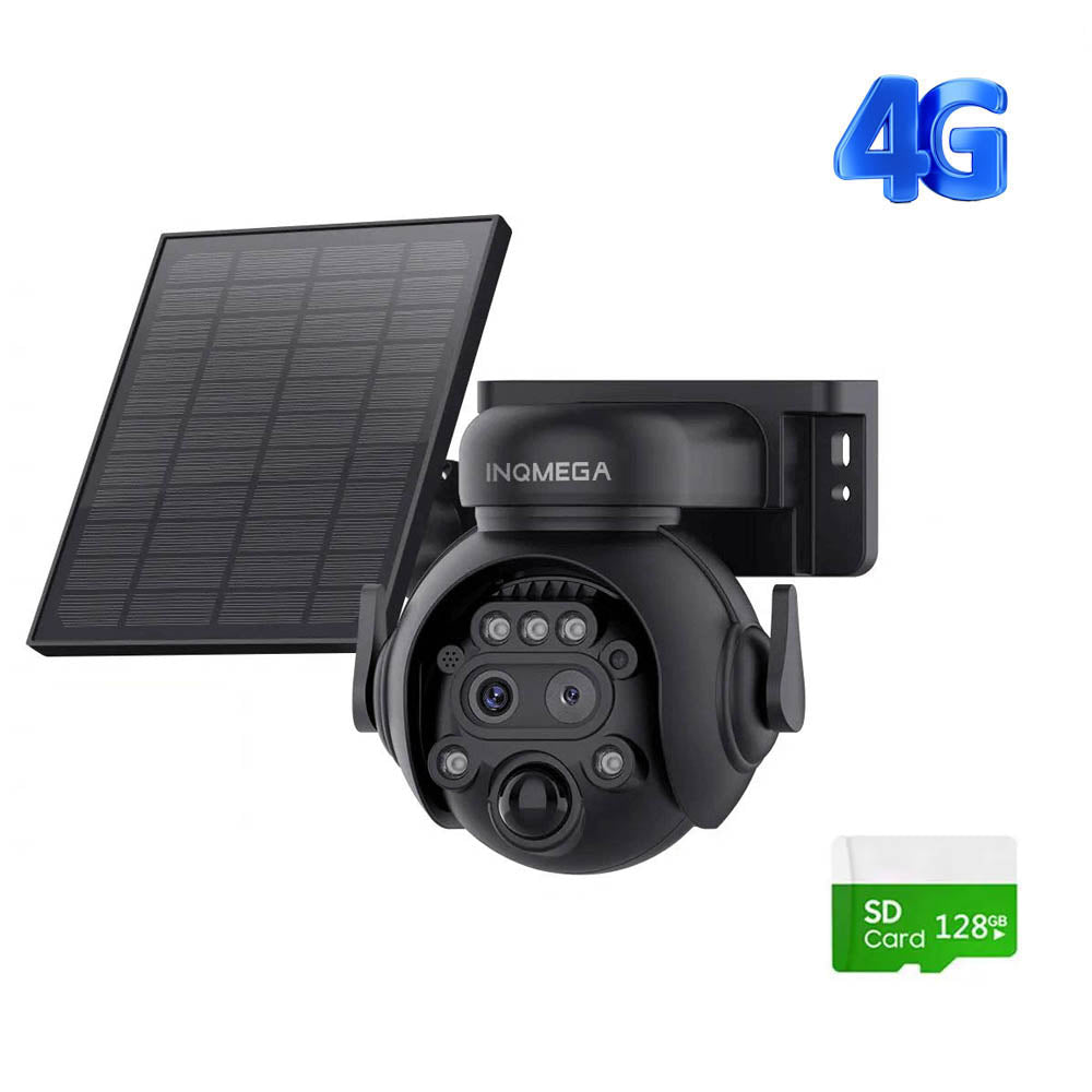 INQMEGA 8MP Dual Lens 4G/WiFi Solar Power CCTV Camera