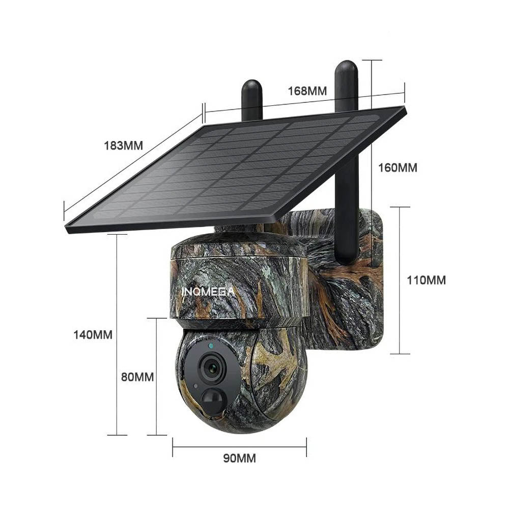 INQMEGA 4G/WiFi 4MP Wildlife Solar Surveillance PTZ Camera