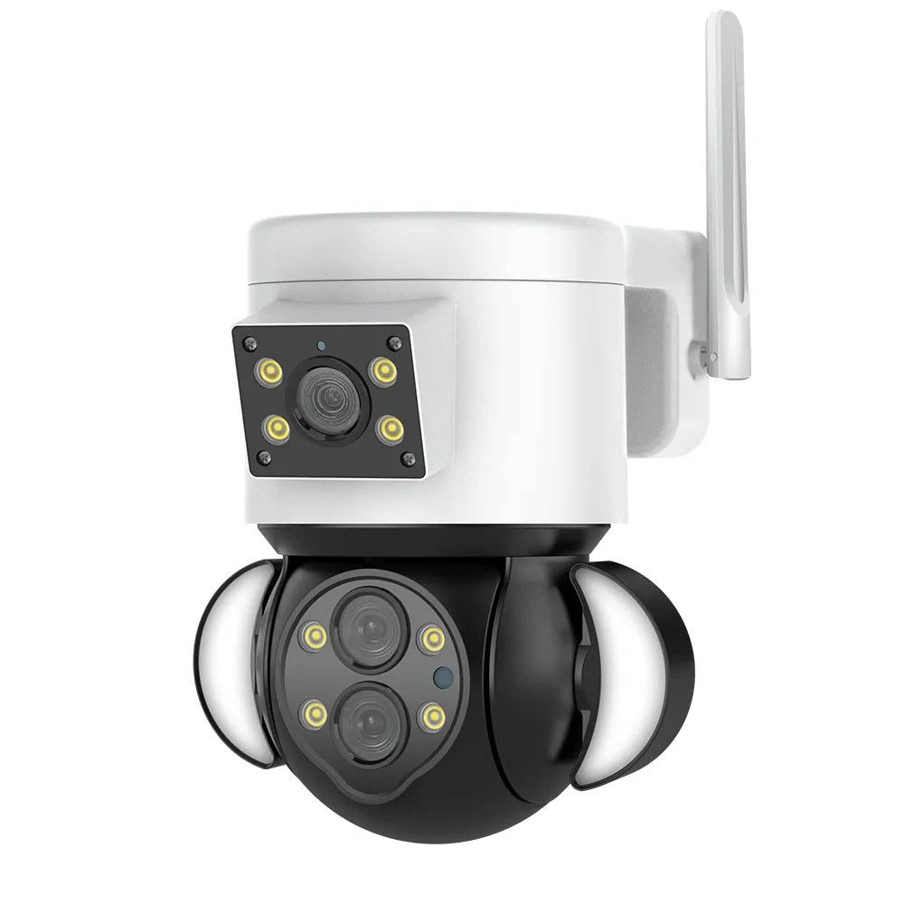 INQMEGA WiFi 4MP 10x Zoom Multiple Lens PTZ Floodlight Security Surveillance Camera