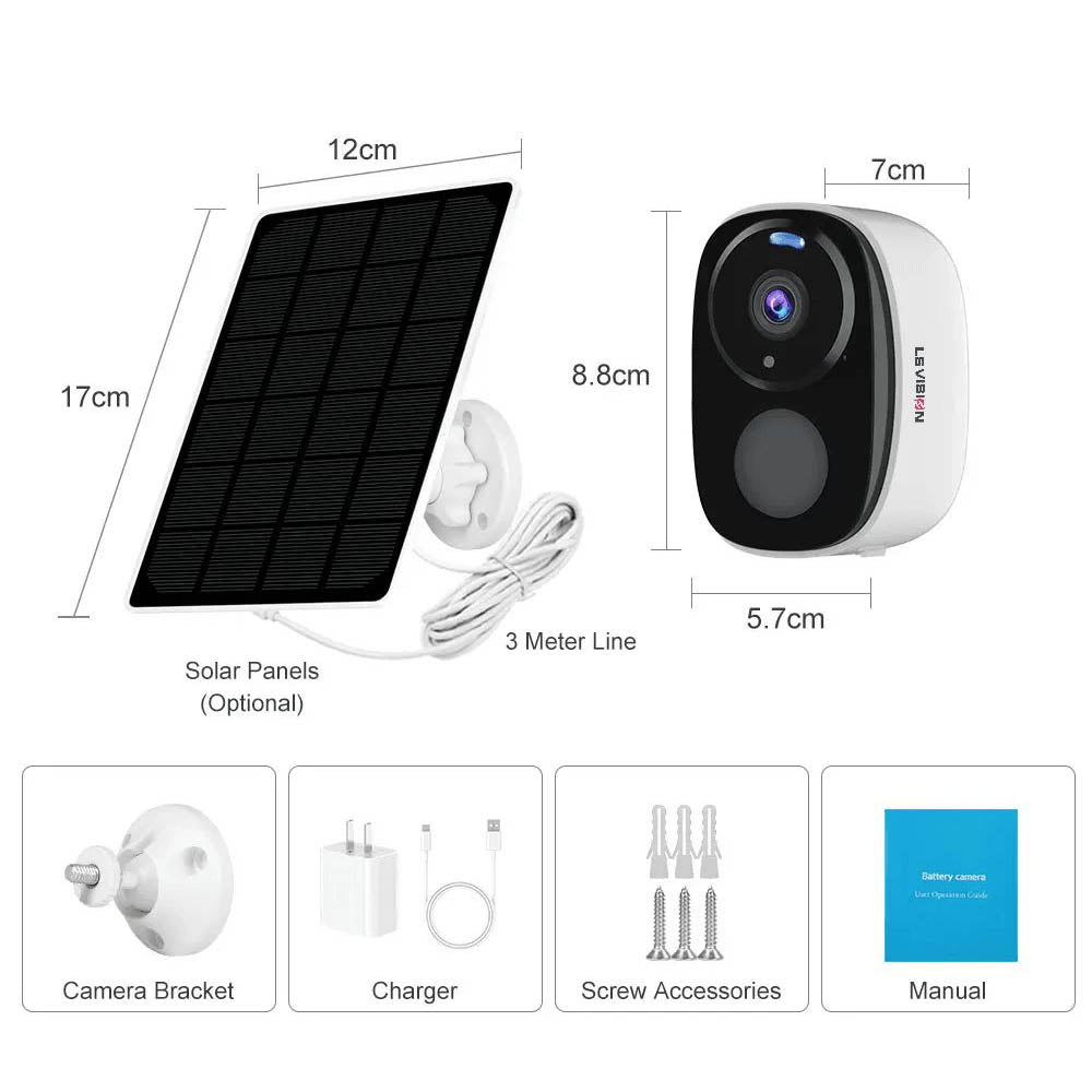 LS VISION 2K Solar Battery WiFi Security Camera