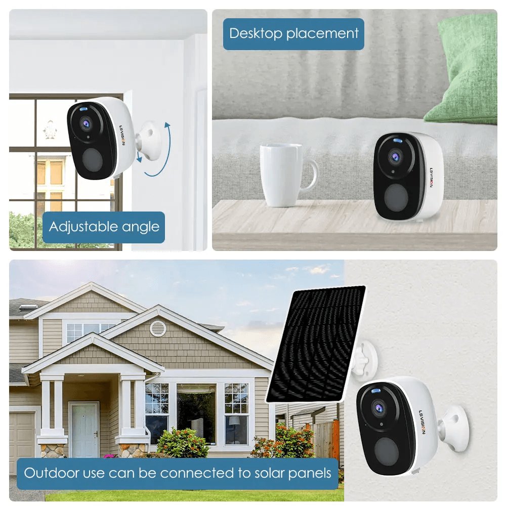 LS VISION 2K Solar Battery WiFi Security Camera