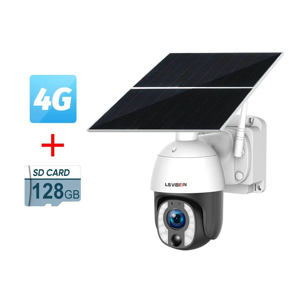 LS VISION 4G 8MP 20W Solar PTZ Surveillance CCTV Camera