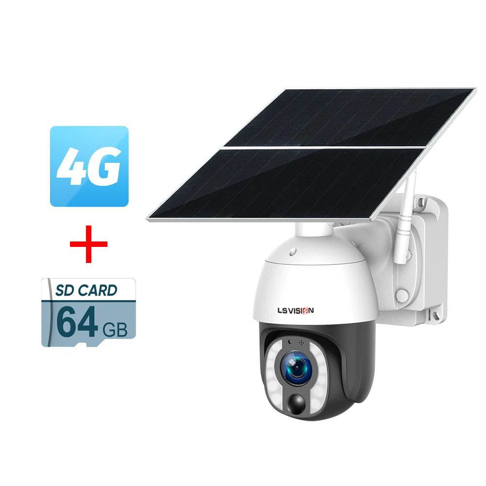 LS VISION 4G 8MP 20W Solar PTZ Surveillance CCTV Camera