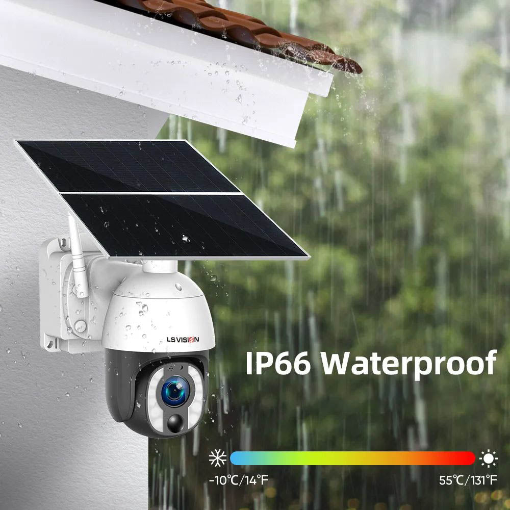 LS VISION 4G 8MP 20W Solar PTZ Surveillance CCTV Camera