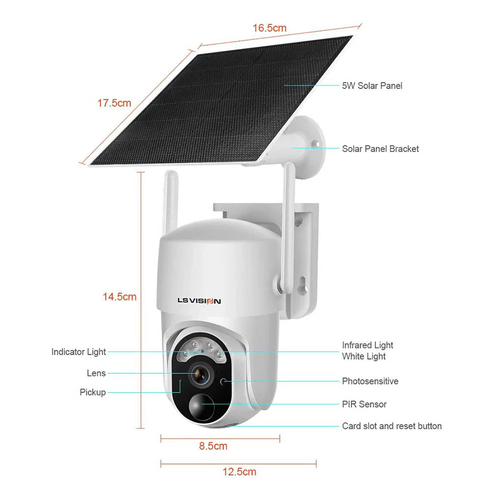 LS VISION 4MP 4G/WiFi Mega Solar Camera