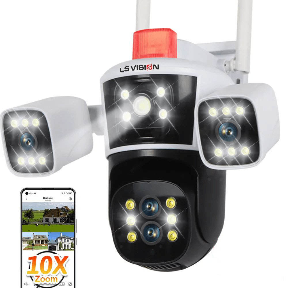 LS VISION 8K 16MP 10X Zoom WiFi Outdoor CCTV Camera