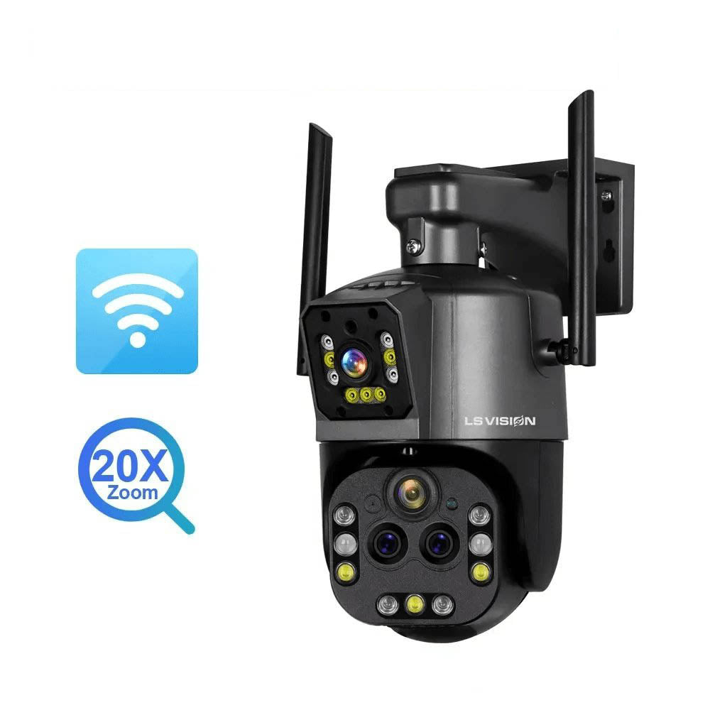 LS VISION 8K 4 Lens WiFi/Ethernet Outdoor PTZ Camera