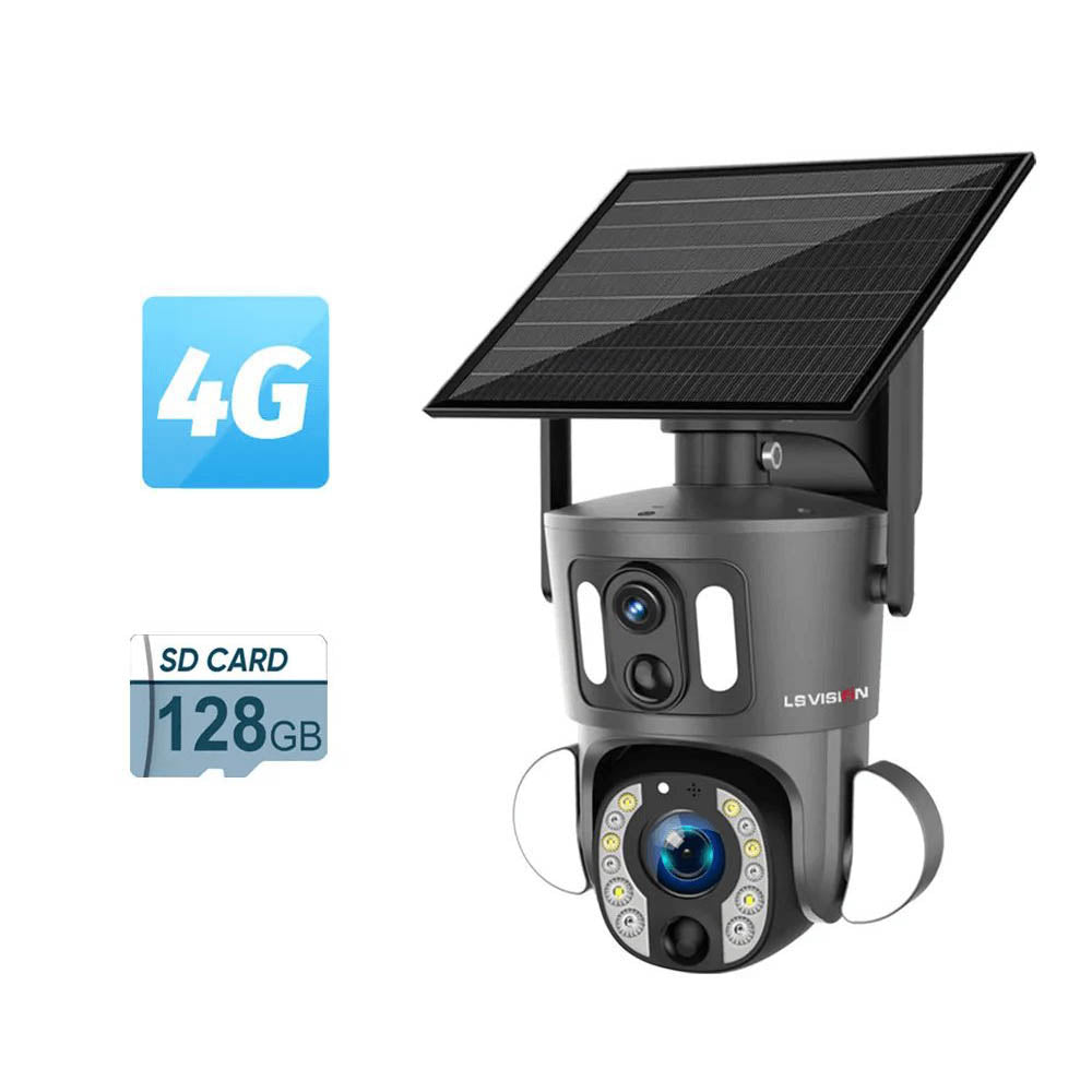 LS VISION 8MP 20X Zoom Dual Lens 4G/WiFi Solar Camera