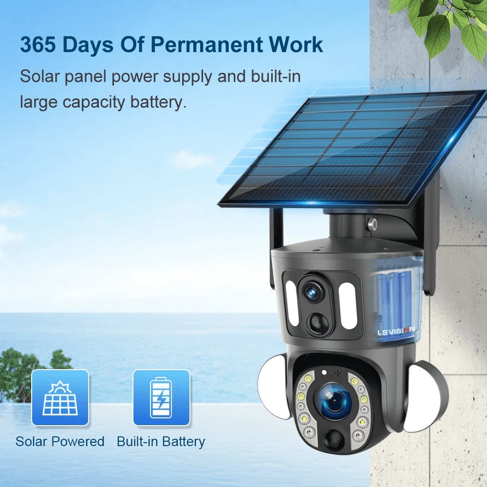 LS VISION 8MP 20X Zoom Dual Lens 4G/WiFi Solar Camera