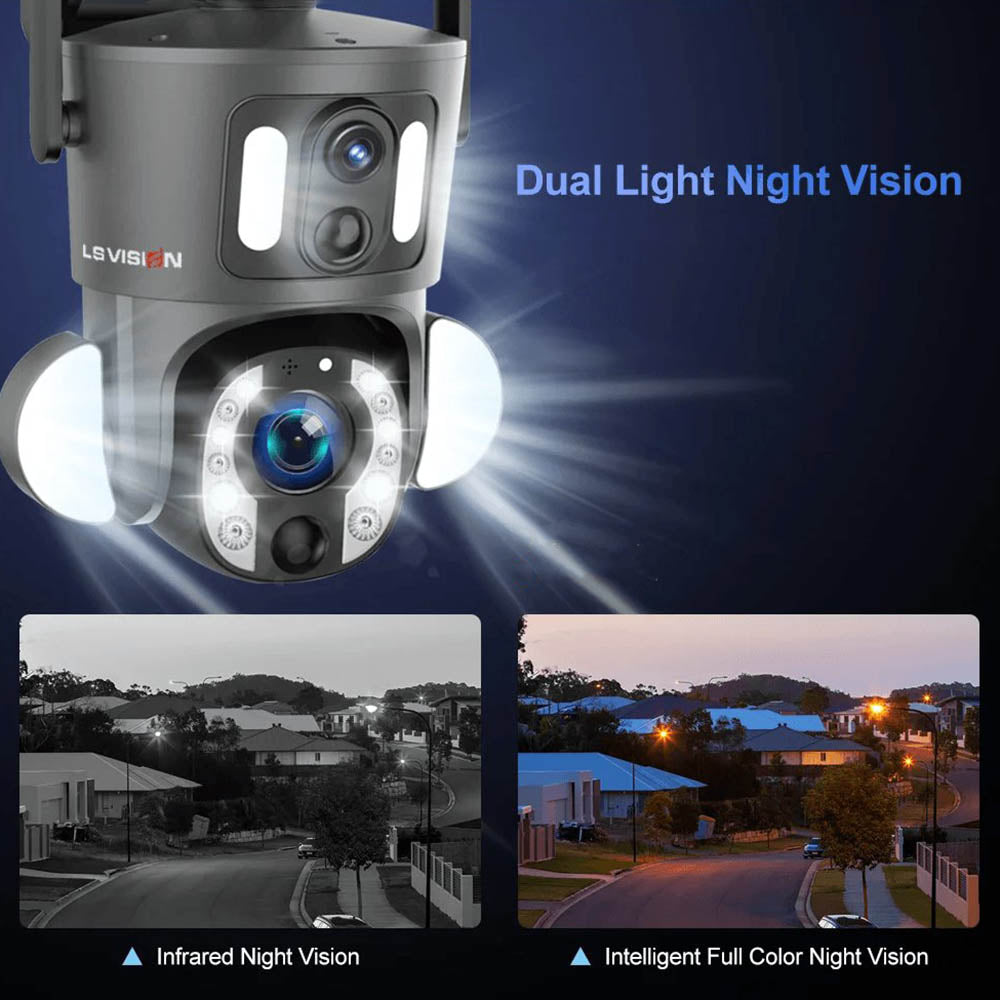 LS VISION 8MP 20X Zoom Dual Lens 4G/WiFi Solar Camera