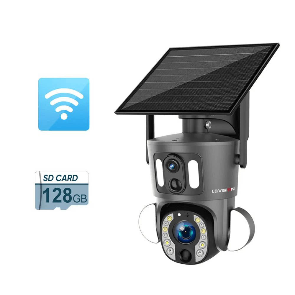 LS VISION 8MP 20X Zoom Dual Lens 4G/WiFi Solar Camera