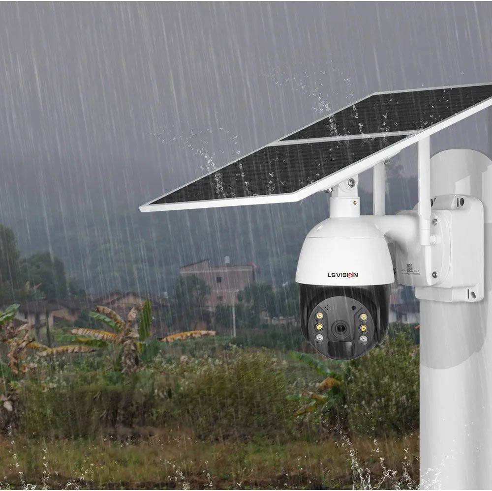 LS VISION Outdoor 20W Solar 1080P 4G PTZ Security Surveillance CCTV Camera