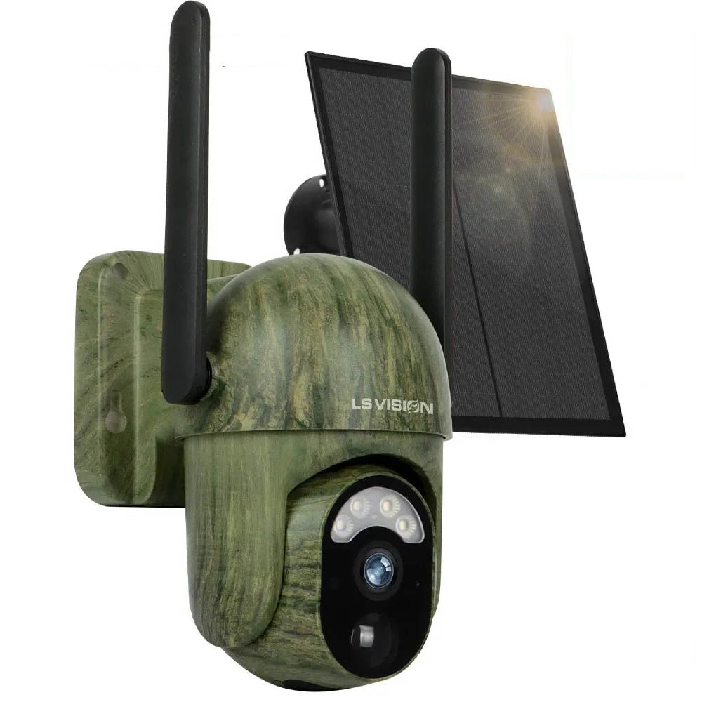 LS VISION 4MP 4G/WiFi Solar PTZ Security Camouflage CCTV Wildlife Camera