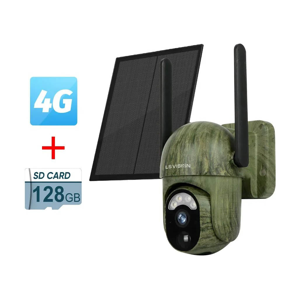 LS VISION 4MP 4G/WiFi Solar PTZ Security Camouflage CCTV Wildlife Camera