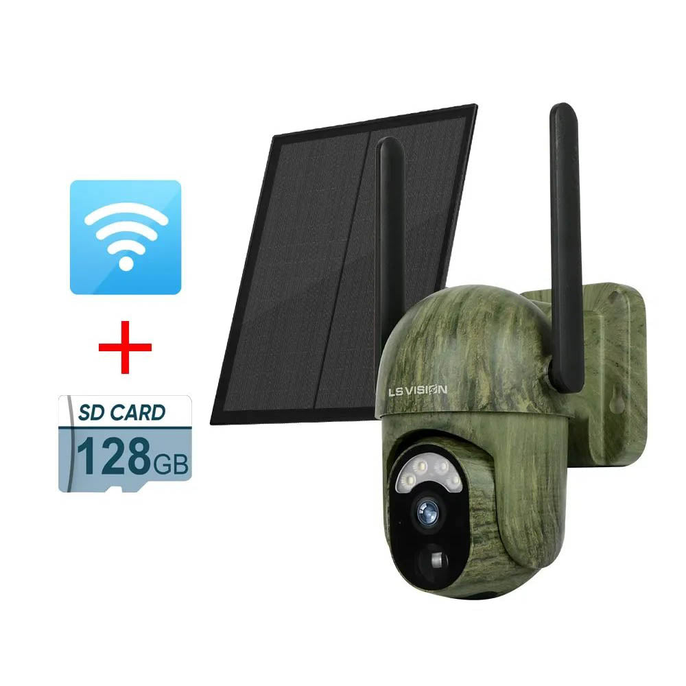 LS VISION 4MP 4G/WiFi Solar PTZ Security Camouflage CCTV Wildlife Camera