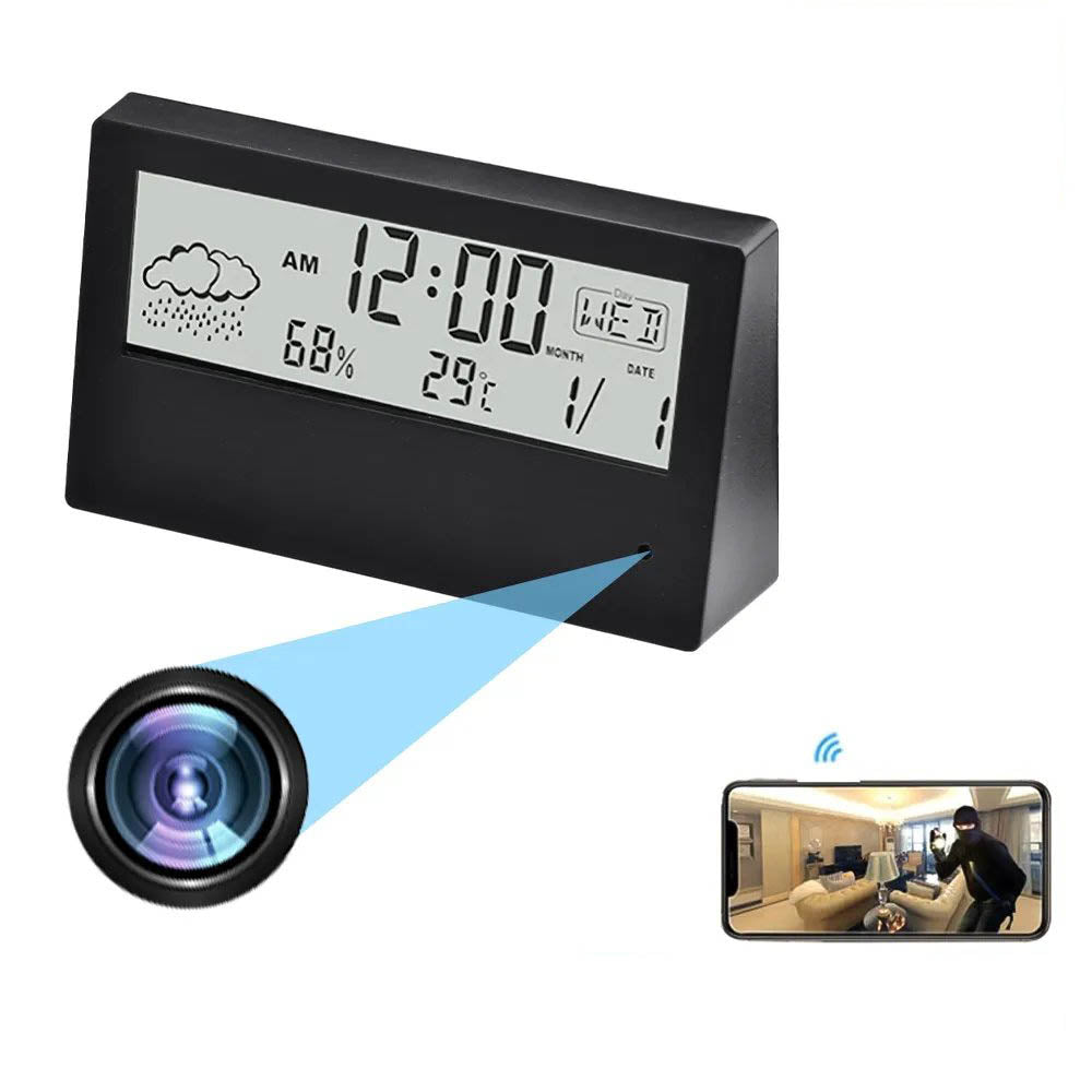 HD 1080P WiFi Clock Hidden Secret Surveillance Camera