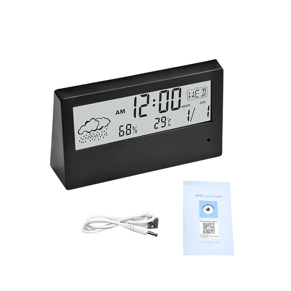 HD 1080P WiFi Clock Hidden Secret Surveillance Camera