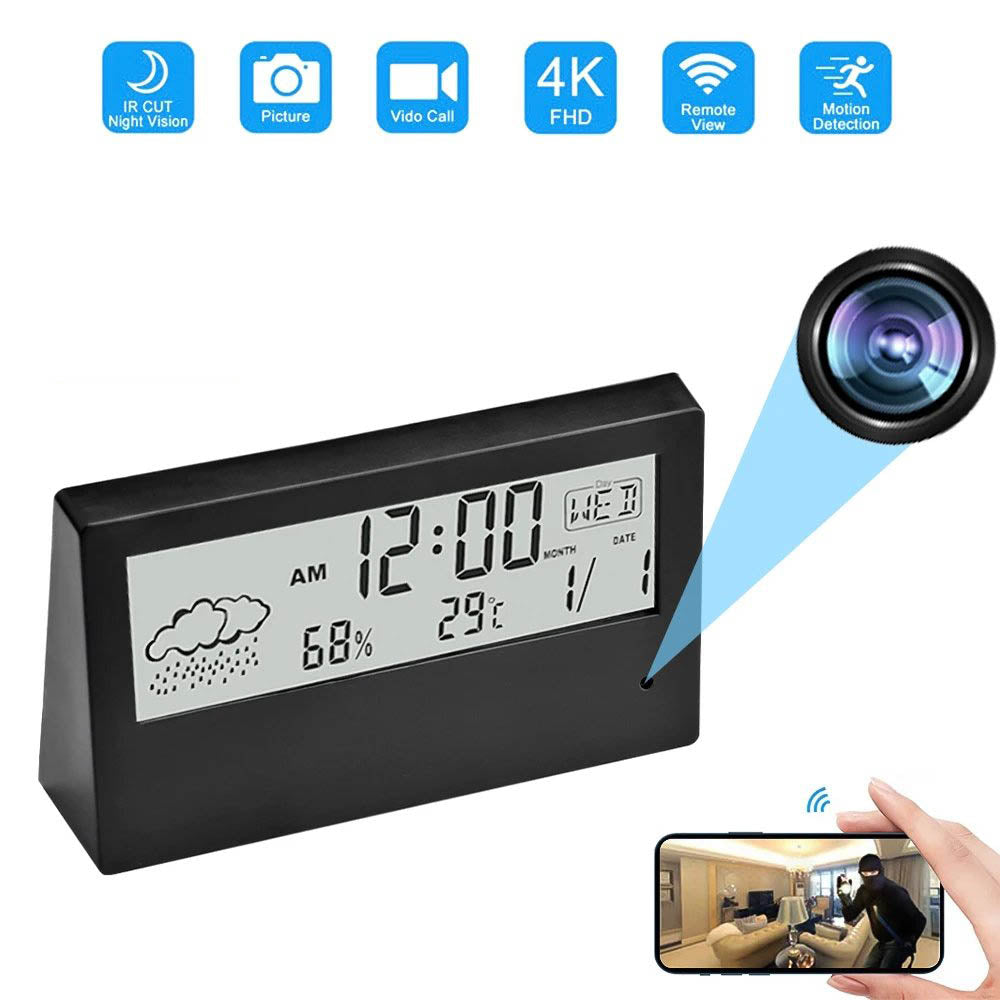 HD 1080P WiFi Clock Hidden Secret Surveillance Camera