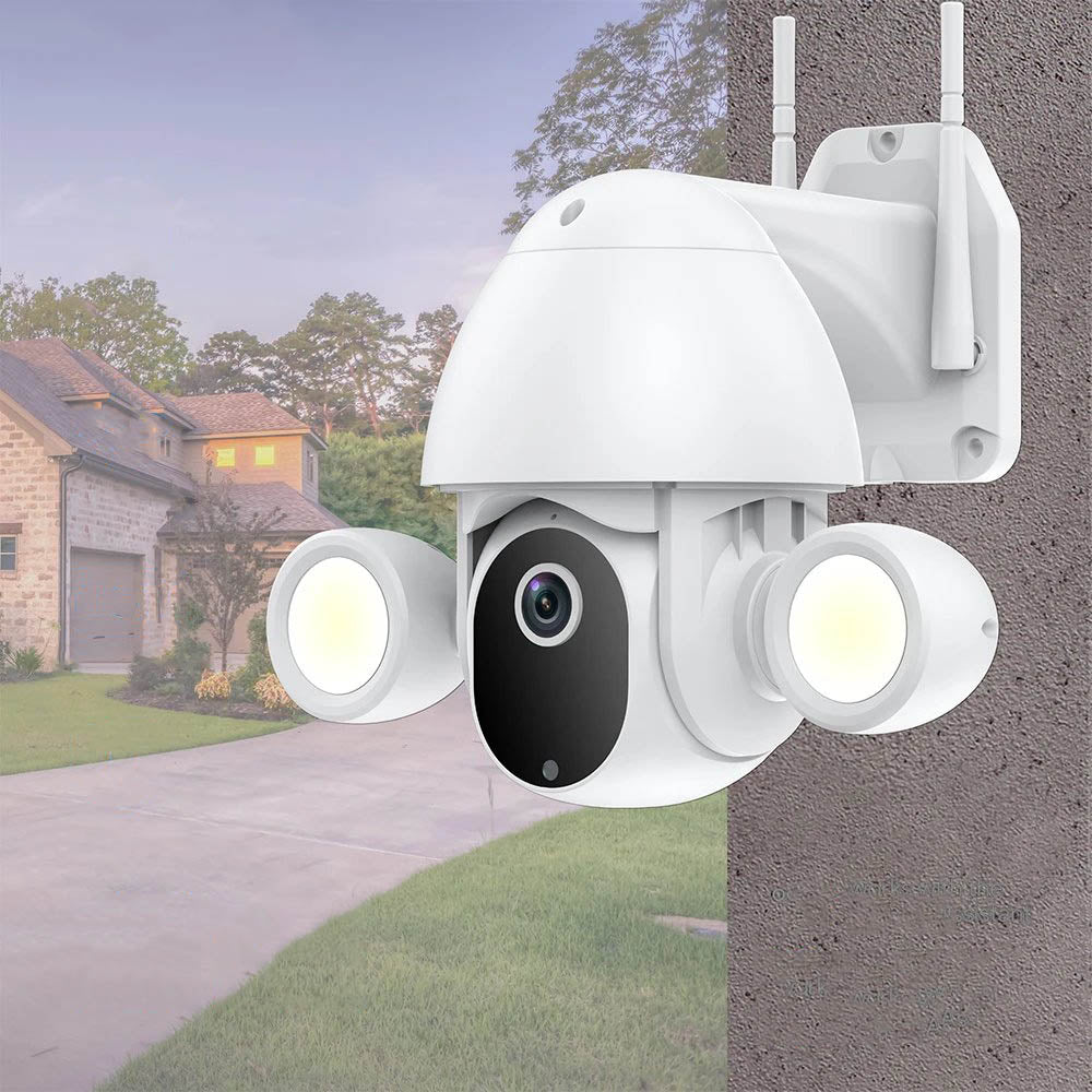 Tuya Smart 3MP Outdoor WiFi PTZ Floodlight Camera