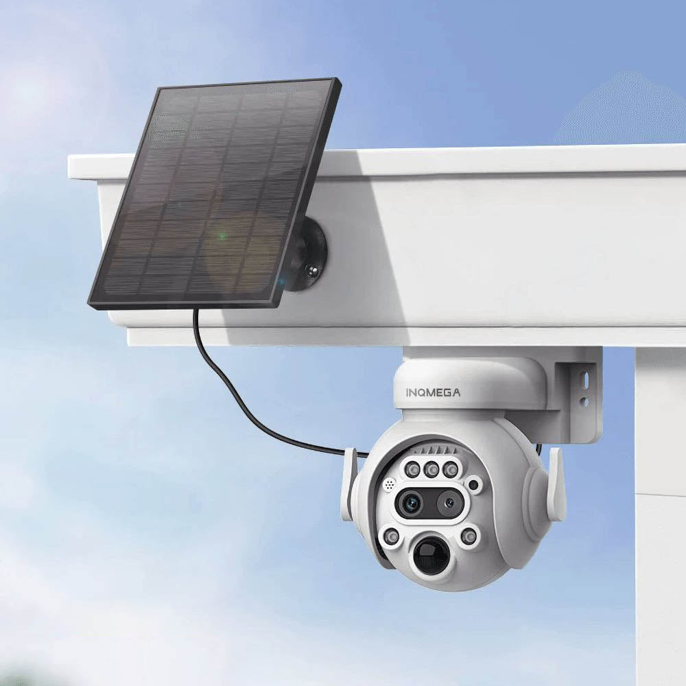 INQMEGA 6MP 4G/WiFi Dual Lens Solar Powered Security Surveillance CCTV Camera