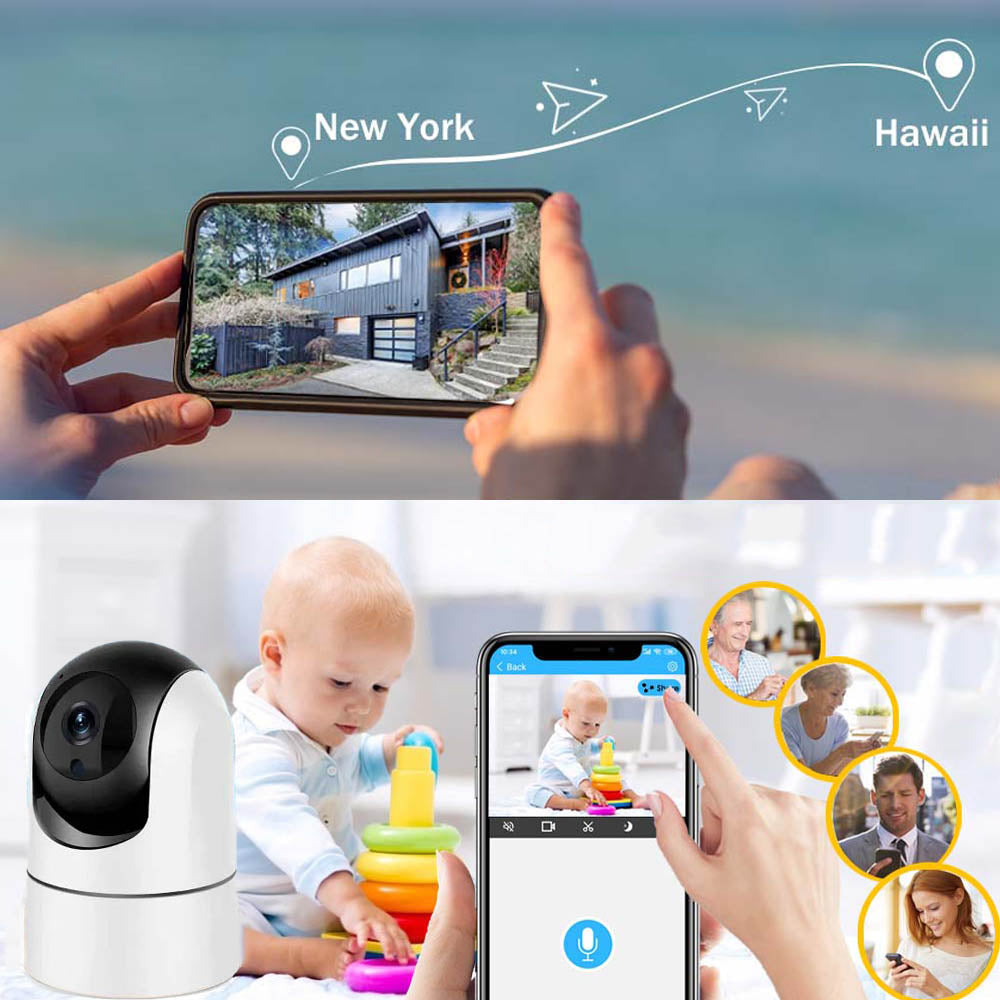 Tuya Smart 2K 3MP Small WiFi Security Surveillance CCTV Camera