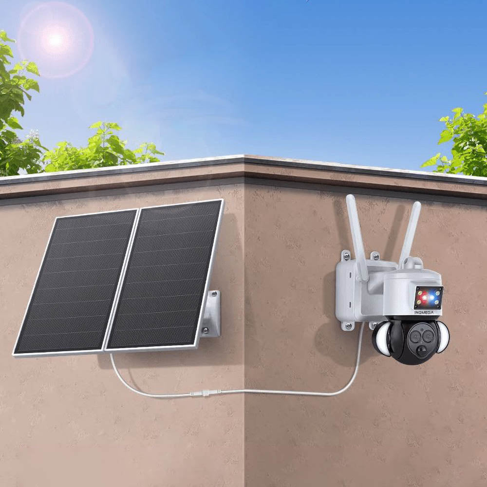 INQMEGA 6MP Dual Lens 4G Solar Powered Floodlight Camera