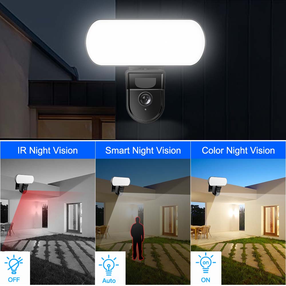 Tuya Smart 3MP Floodlight WiFi Security Surveillance CCTV Camera