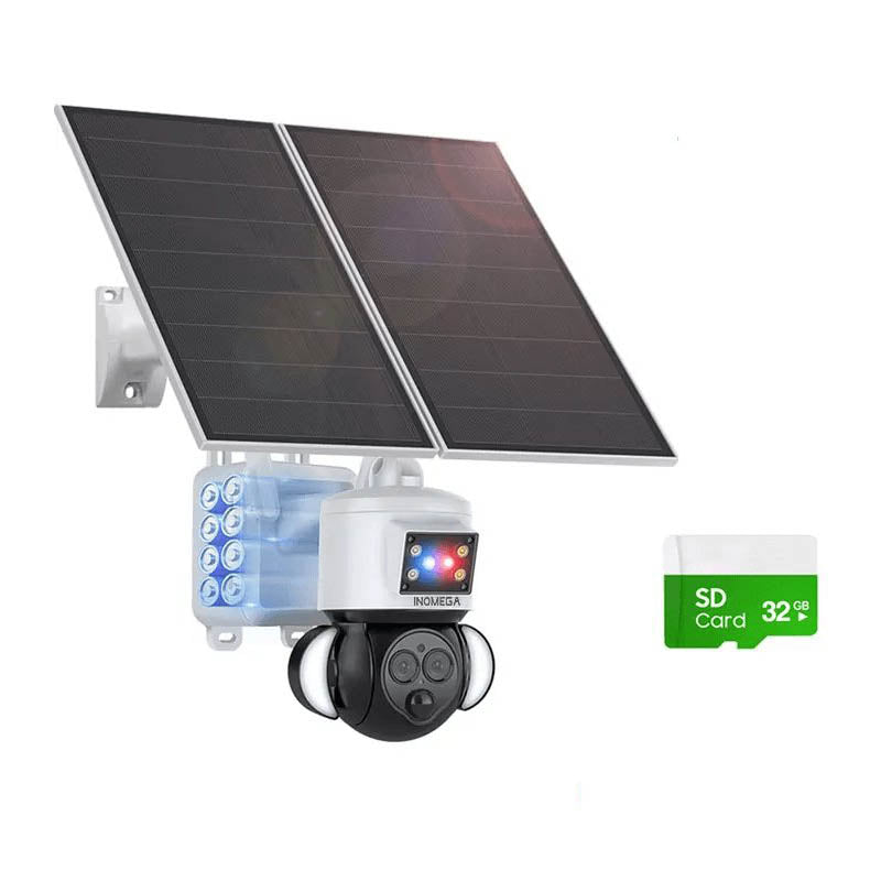 INQMEGA 6MP Dual Lens 4G Solar Powered Floodlight Camera