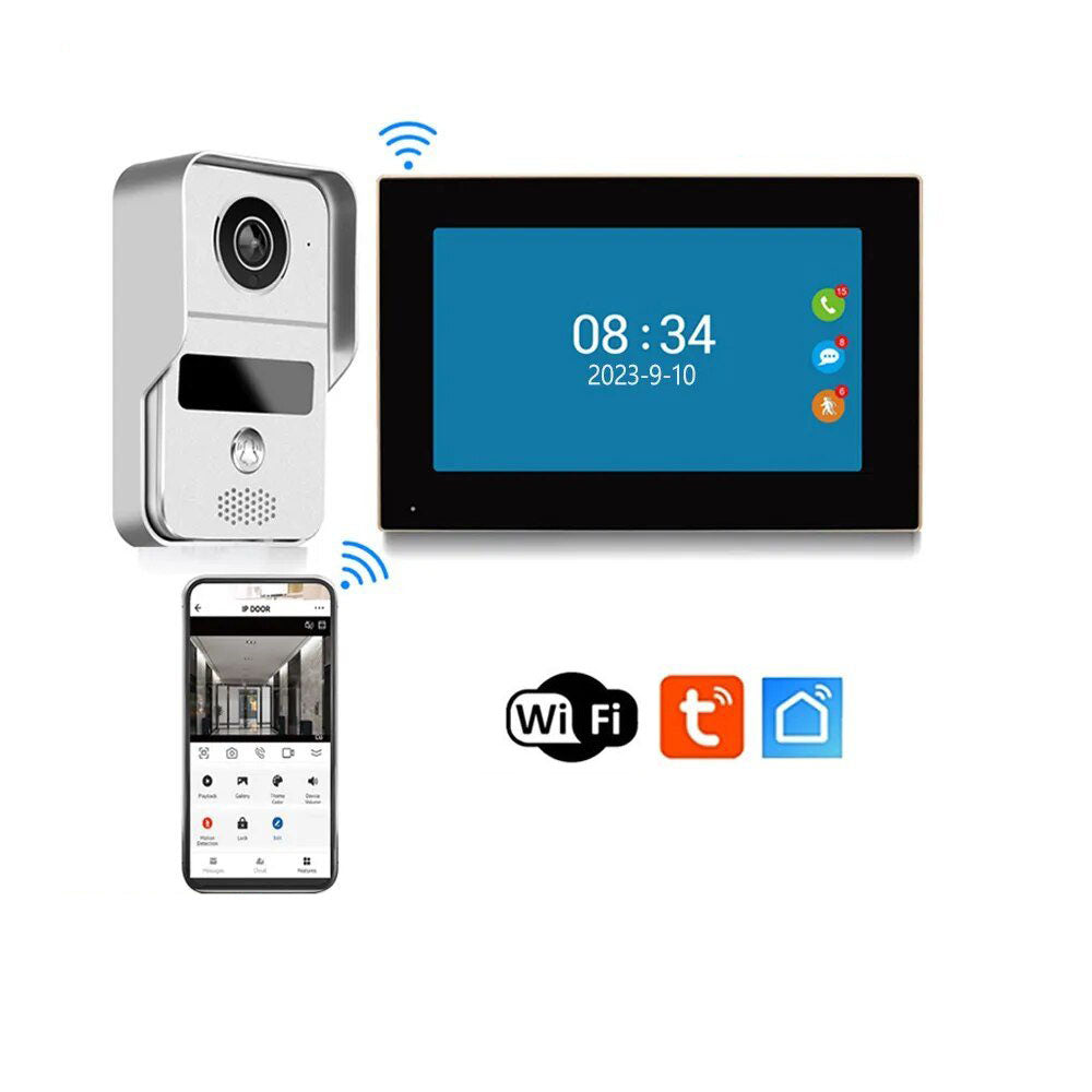 Tuya Smart WiFi 1080P Security Surveillance Video Doorbell with Indoor Touch Screen