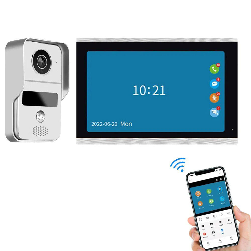 Tuya Smart WiFi 1080P Security Surveillance Video Doorbell with Indoor Touch Screen