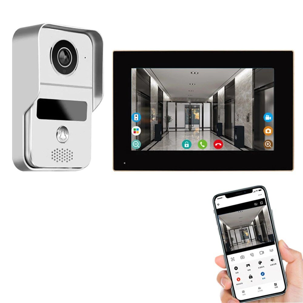 Tuya Smart WiFi 1080P Security Surveillance Video Doorbell with Indoor Touch Screen