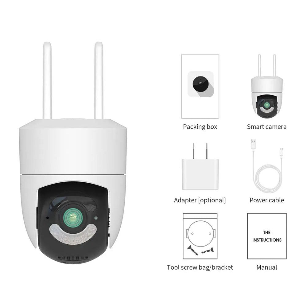 Tuya Smart 2K 4MP WiFi Outdoor Indoor PTZ Security Surveillance CCTV Camera