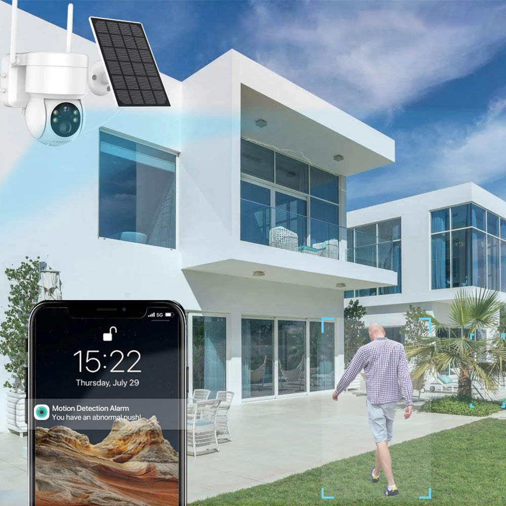 4MP WiFi Outdoor Solar Built-in Battery Security Surveillance CCTV Camera