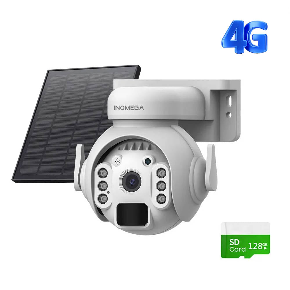 INQMEGA 5MP 4G/WiFi Solar Powered Security Surveillance CCTV Camera