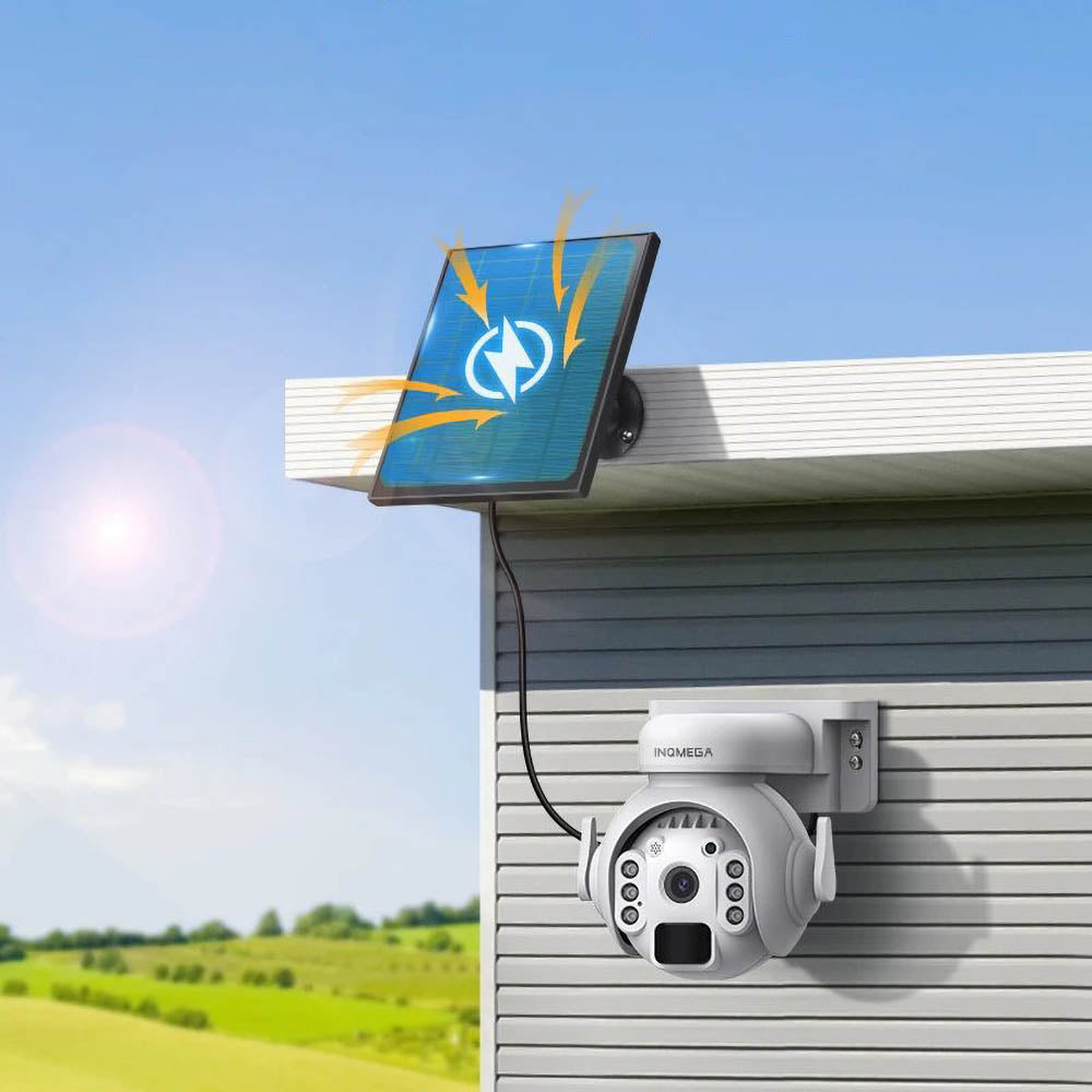 INQMEGA 5MP 4G/WiFi Solar Powered Security Surveillance CCTV Camera