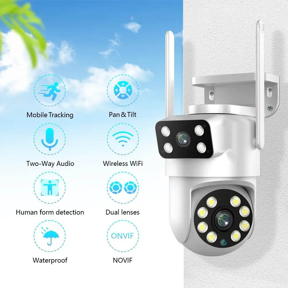 Tuya Smart 4K 8MP Dual Lens PTZ WiFi Security Surveillance CCTV Camera