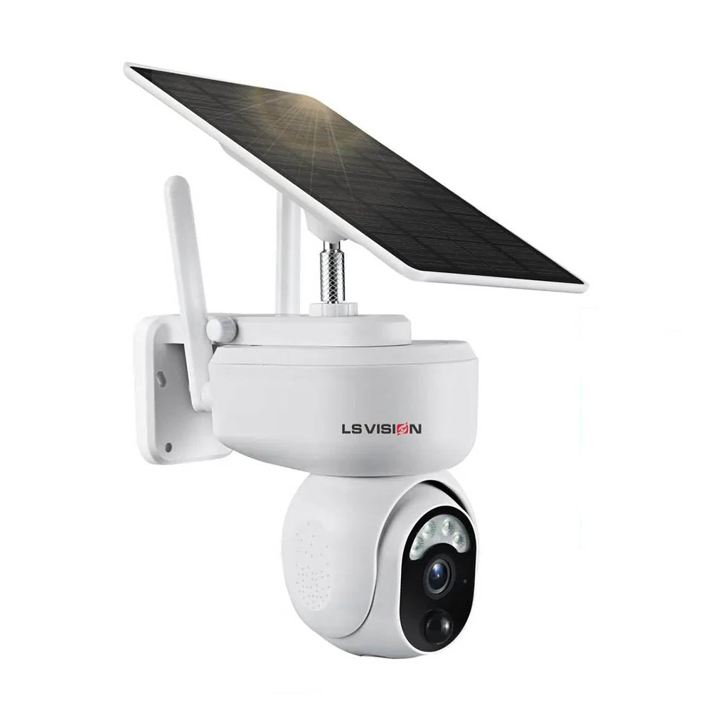 LS VISION 4MP 2K Outdoor Solar 4G/WiFi PTZ Security Surveillance CCTV Camera