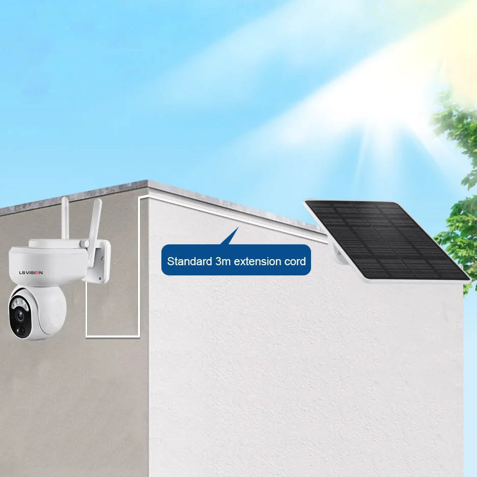 LS VISION 4MP 2K Outdoor Solar 4G/WiFi PTZ Security Surveillance CCTV Camera