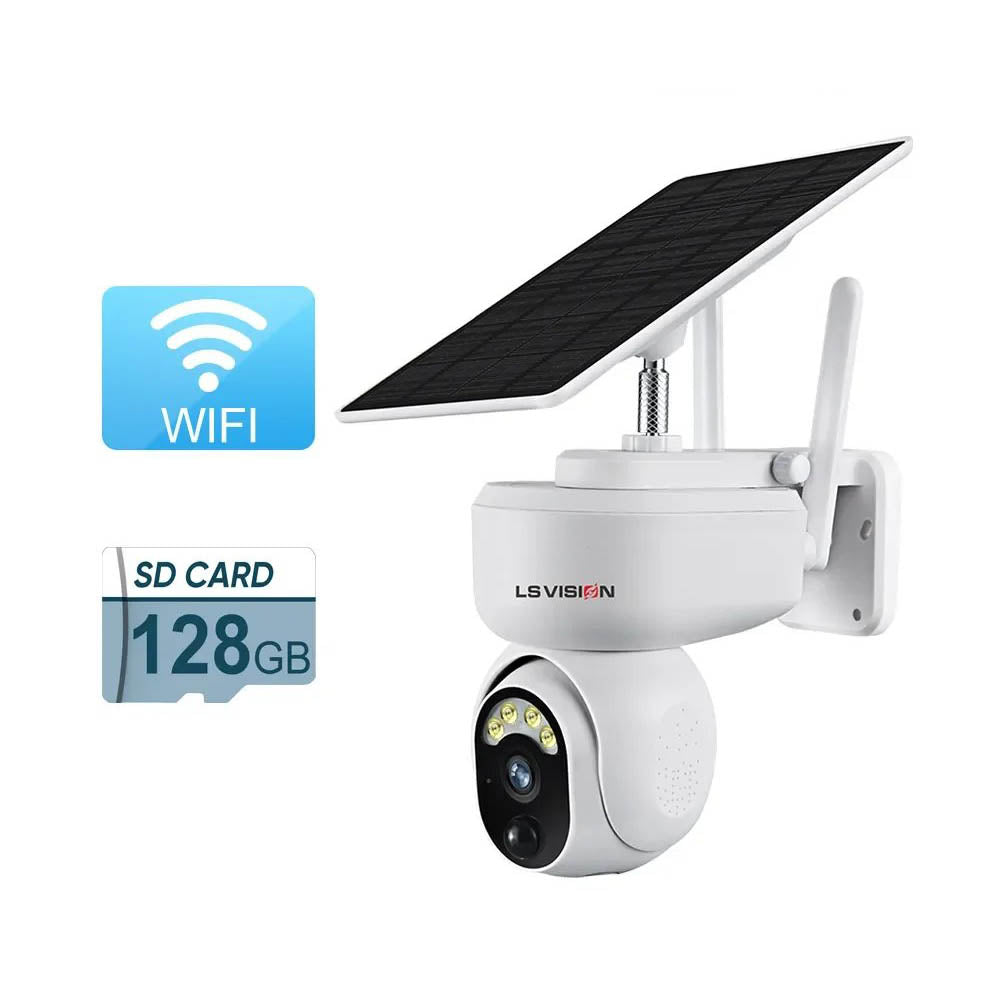 LS VISION 4MP 2K Outdoor Solar 4G/WiFi PTZ Security Surveillance CCTV Camera