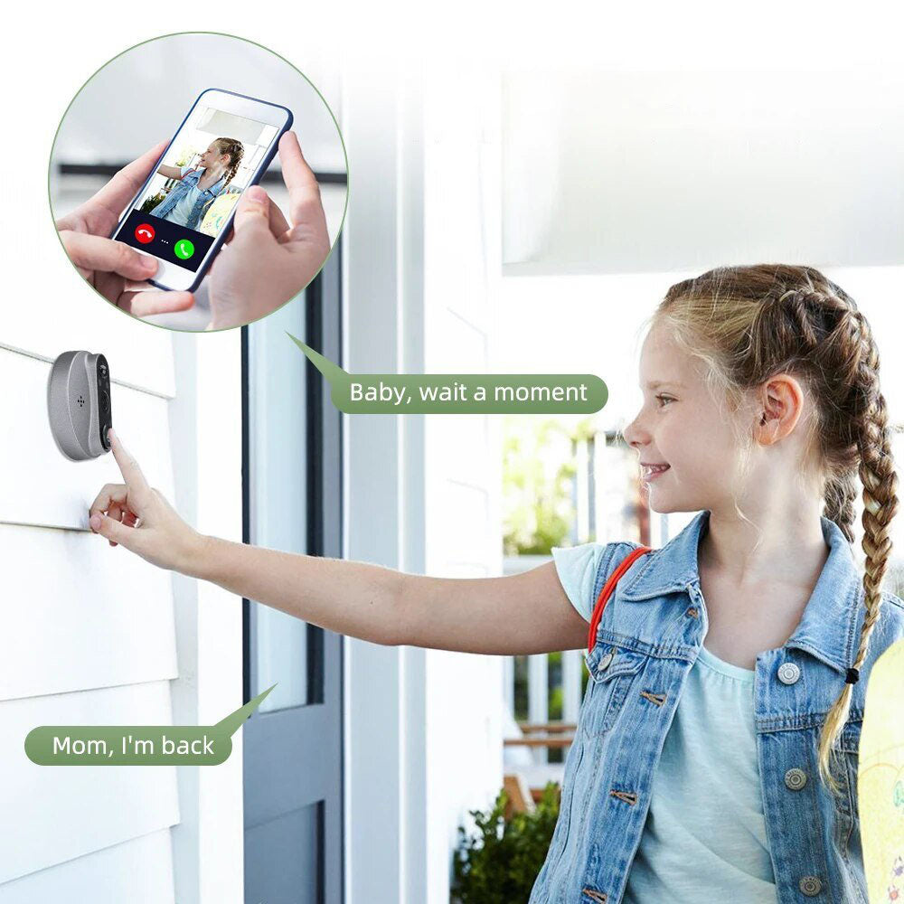 Sectyme Tuya Smart 1080P WiFi Peephole Video Doorbell with 4.3 Inch Screen