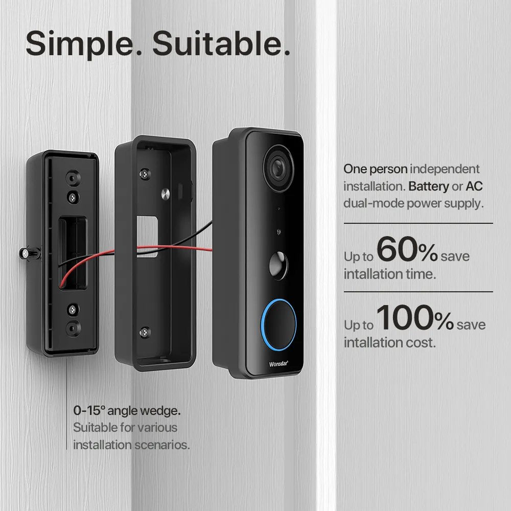 Tuya Smart Outdoor 1080P WiFi Security Surveillance Video Doorbell