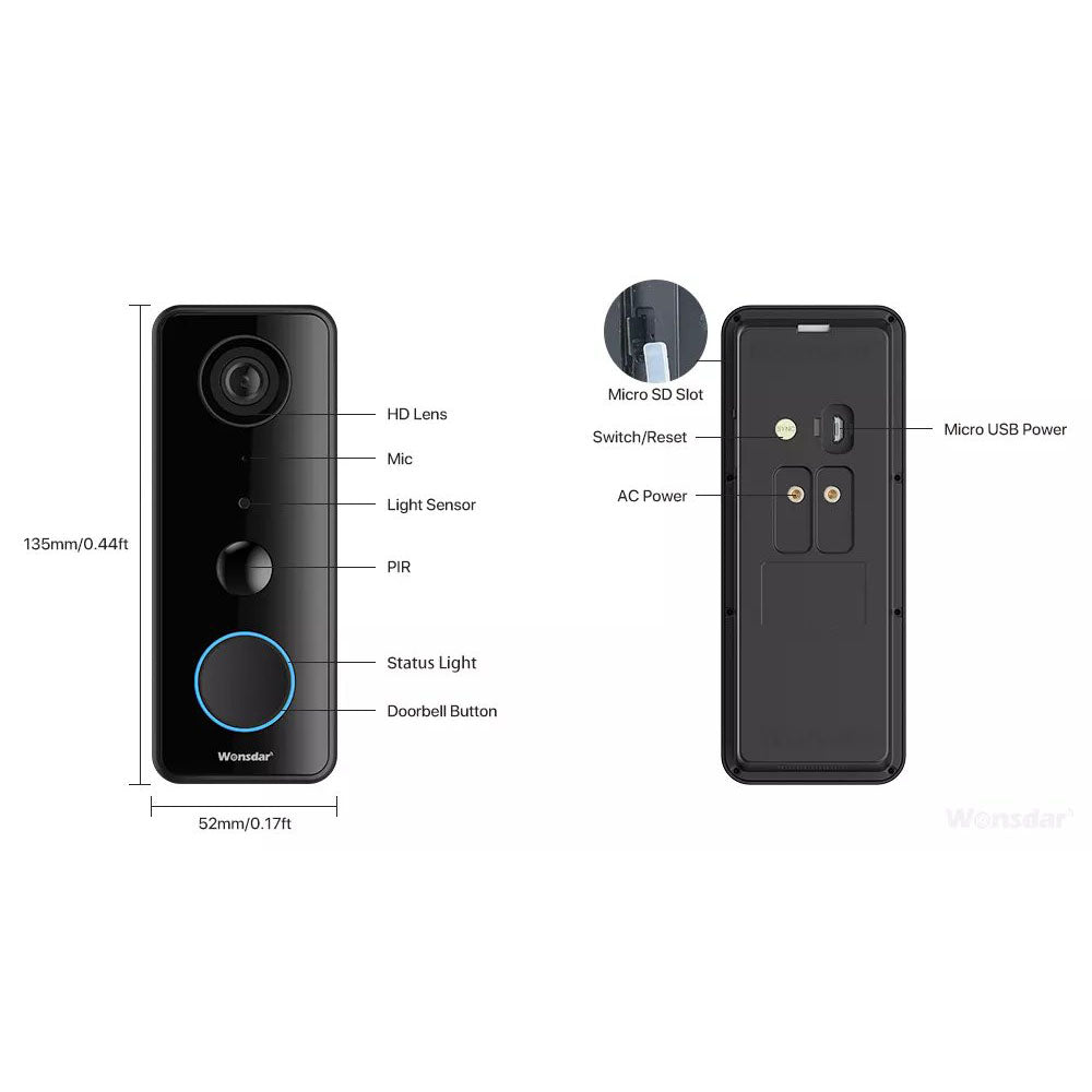 Tuya Smart Outdoor 1080P WiFi Security Surveillance Video Doorbell